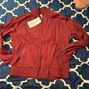 NWT athletes  Women's maroon Red lightweight varsity Jacket small
